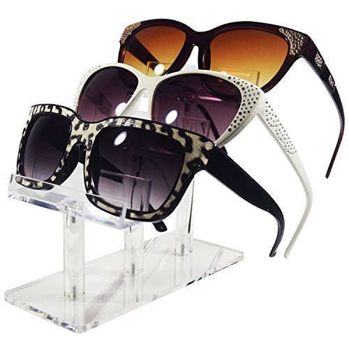 Mooca 3 Tier Acrylic Eyewear Display, Eyeglasses Frame Stand, Sunglasses Rack, Sunglasses Stand Acrylic Sunglasses Display, Sunglasses Rack Holder, Acrylic Glass Display, 5H