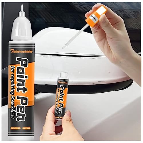 Touch Up Paint for Cars, White Car Paint Scratch Repair Two-In-One touch Up Paint Pen, Quickly and Easily Repair Automotive Paint Minor Scratches 0.4 fl oz