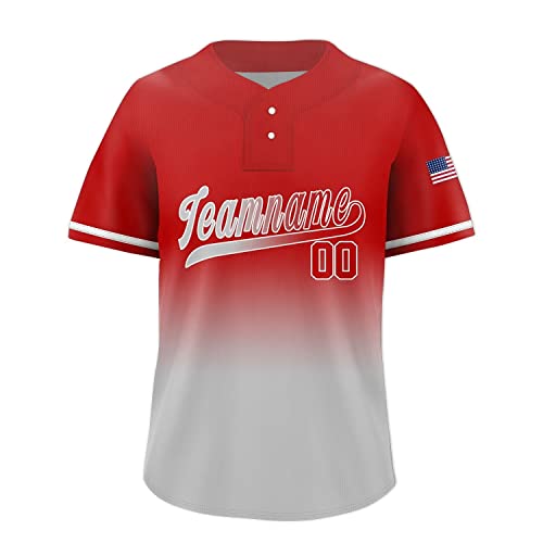 Custom Gradient Baseball Jersey Adults Sports Baseball Shirts Uniform Printed Personalized Name Number for Men Youth