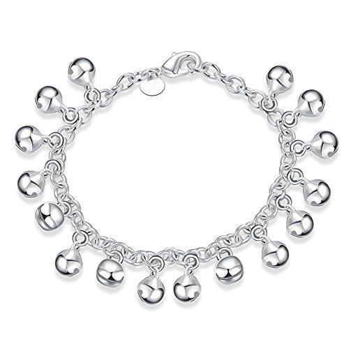 PMANY Charming Fashion 925 Sterling Silver Plated Bracelet Jingle Bells Bead Charm Bracelet Lady Jewelry