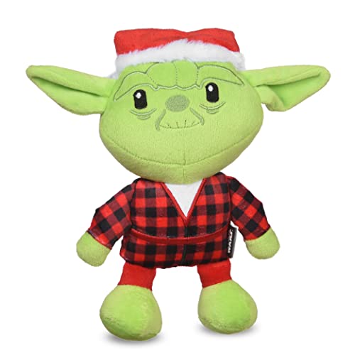 STAR WARS for Pets Dog Toy Yoda Dog Toy for Holidays | Santa Yoda Squeaky Dog Toy Chew Toy | Holiday Dog Toy Plush Toys | 6 Inch Small Dog Toy (FF24145)