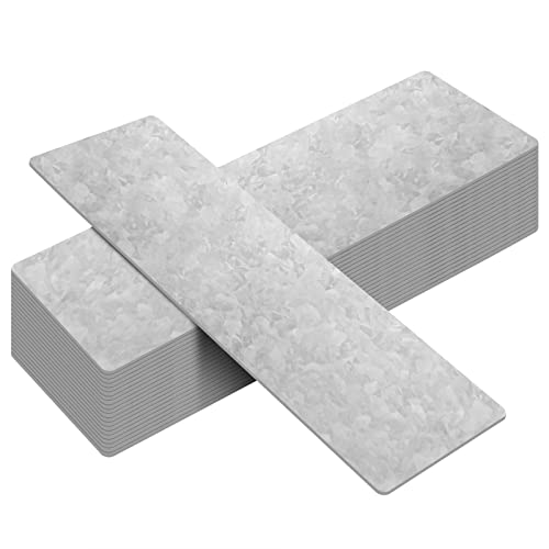 20 PCS 11 3/4" x 4" Steel Plate Sheet, Metal Flat Mending Rectangle Plate Straight Joining Fixing Repair Timber Connector, 26 Gauge Thickness 1/64"(0.5mm), Galvanized