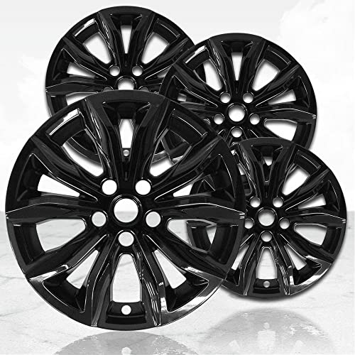 Upgrade Your Auto 17" 4pc Gloss Black Wheel Skins (Set of 4) for Chevrolet Malibu LT 2019-2023