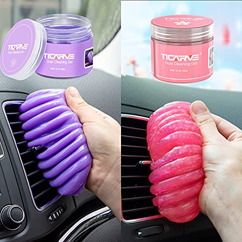 TICARVE Cleaning Gel for Car Cleaning Kit Detailing Putty Auto Cleaning Putty Detailing Gel Detail Tools Car Interior Cleaner Cleaning Slime Car Vent Cleaner Purple Rose