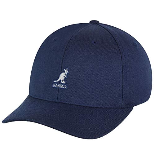 Kangol Wool Flexfit Baseball Hat for Men and Women, Small-Medium,Dark Blue