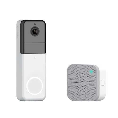 Wyze Wireless Video Doorbell Pro (Chime Included), 1440 HD Video, 1:1 Aspect Ratio: 1:1 Head-to-Toe View, 2-Way Audio, Night Vision with Wyze Cam Plus 3 Month Subscription