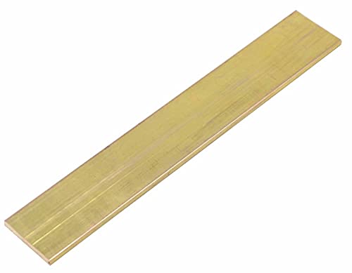 1/8" x 1" C360 Brass Square BAR 6" Long Solid,Flat Mill Stock