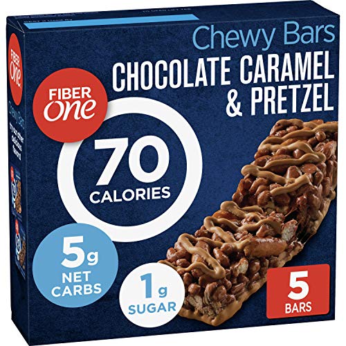 Fiber One 70 Calorie Chewy Snack Bars Chocolate Caramel and Pretzel, 0.82 Oz, 5 Ct