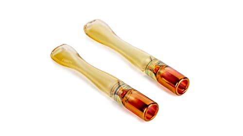 Dr. Watson - 3" Glass Cigarette Holders, Handmade Cigarette Mouthpiece, Fits Regular Cigarettes, Great for Roll-Ups (Set of 2)