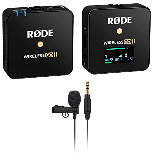 Rode Wireless GO II Single Compact Digital Wireless Microphone System/Recorder Bundle with Omnidirectional Lavalier Microphone for Wireless GO Systems