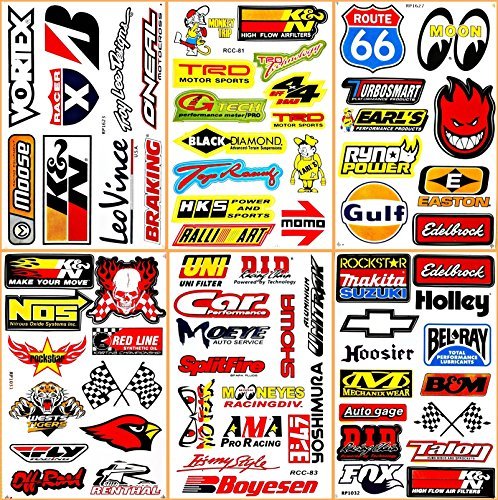 Cars Motorsport Nos Gulf Hot Rod Nascar Drag Racing Lot 6 Vinyl Graphic Decals Stickers D6094