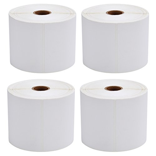 MFLABEL 4 Rolls of 450 Direct Thermal Shipping Labels 4x6 for Zebra 2844 Zp-450 Zp-500 Zp-505