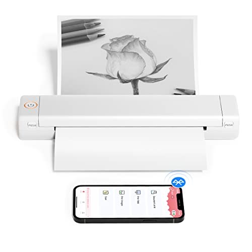 Phomemo Portable Printers Wireless for Travel, Thermal Tattoo Stencil Printer for Office, Home, Business, M08F-Letter Bluetooth Compact Printer for 8.5" X 11" Size, Compatible with Smartphone&Laptop