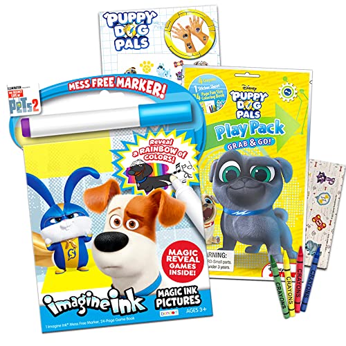 Secret Life of Pets Coloring Book Bundle Set -- Mess-Free Imagine Ink Book, Play Pack, and Pets Stickers (Pets Party Supplies)