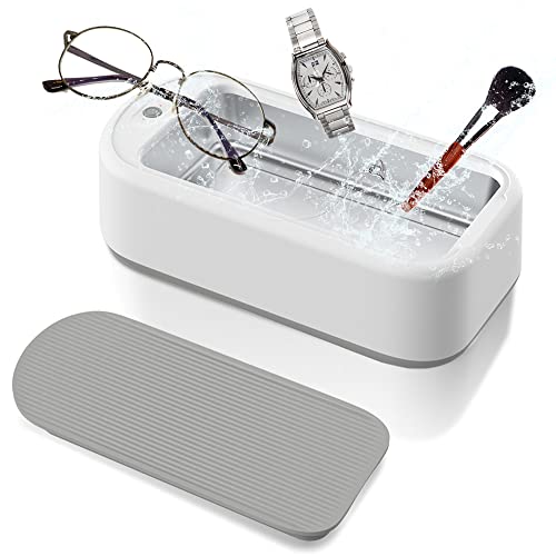 Ultrasonic Jewelry Cleaner, 40W 640ML Portable Household Professional Ultrasonic Eyeglasses Cleaning Machine with TimerRing Glasses Watches Denture Clean