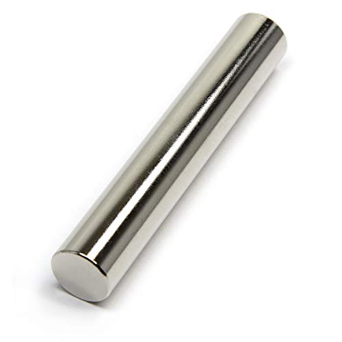 Dia 1/2x3 inch (12.7mm x 76.2mm) Neodymium Magnet, Super Strong Cylinder Magnet Diametrically Magnetized w/ Poles on the Sides. Made of NdFeB Rare Earth Magnet for Magnetic Pick Up Tools, Crafting Magnet, Science Magnet, and Holding Magnets