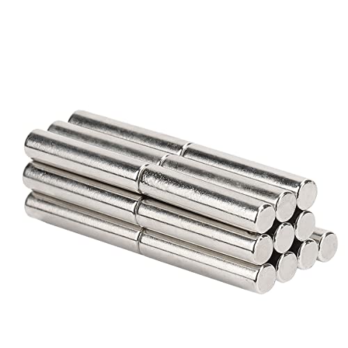 20 PCS Super Strong Neodymium Magnets 1-1/16"x1/4" Cylinder Magnets N45 Powerful Permanent Rare Earth Magnets Cylinder Rod Magnetic Pins for Multi-Use Science DIY Craft and Office Magnets, 27x6mm