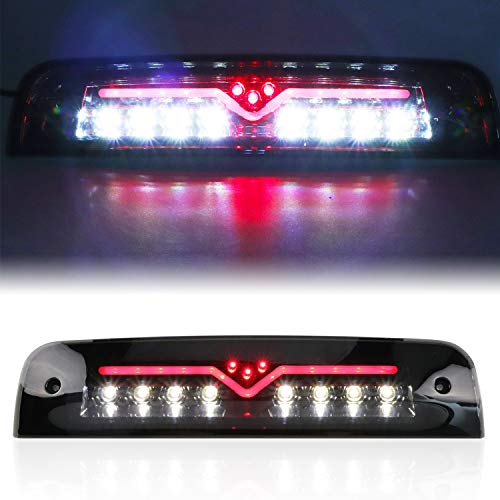 Youxmoto Fit for 2009-2017 Dodge Ram 1500 2010-2017 2500 3500 LED 3rd Brake Light Third Brake Light High Mount Stop Light Cargo Lamp Black Housing Smoke Lens 55372082AD 55372082AC