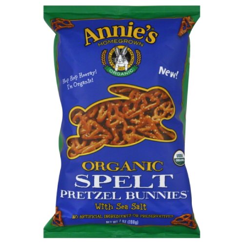 Annie's Homegrown Organic Spelt Pretzel Bunnies, 7-Ounce (Pack of 6)