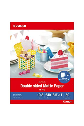 Canon Double Sided Matte Photo Paper (8.5"X 11")- Perfect for Creative Projects and Crafts