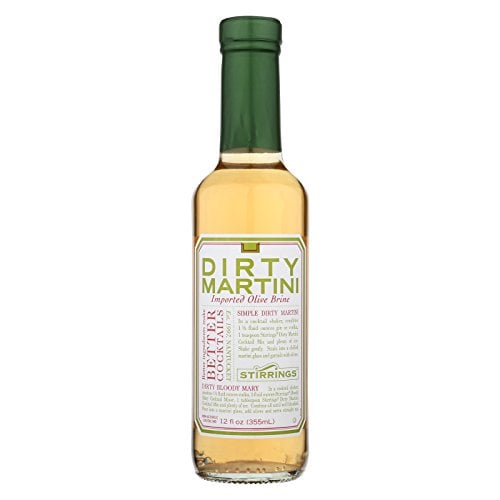 Stirrings All Natural Dirty Martini Cocktail Mixer - 12 ounce bottle | Pack of (1)
