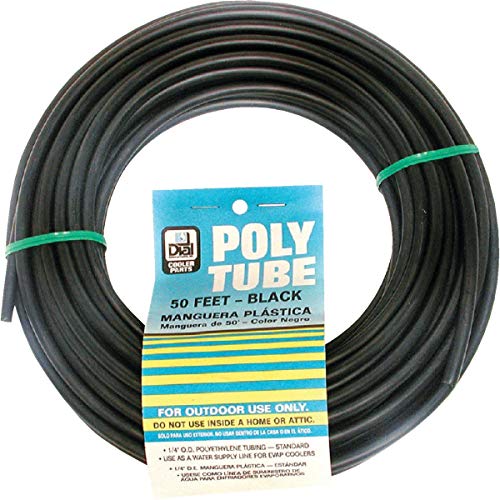 Dial Plastic Tubing 1/4" X 50 Ft. Black Bulk