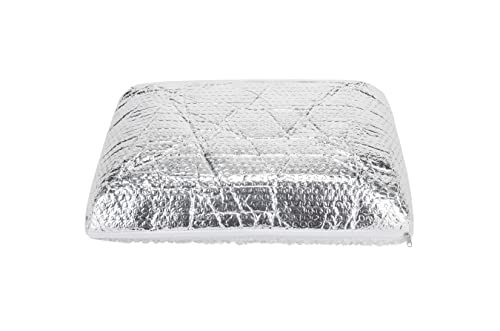 Camco Dome-Shaped RV Skylight Insulator | Reduce Heat Transfer and Increase A/C Efficiency | 14-inches x 22-inches | (45197), White and Silver