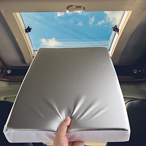 Waterproof Non Slip RV Vent Insulator and Camper Shower Skylight Cover with Reflective Surface, Energy Savings, Fits 14"x22" RV Vents