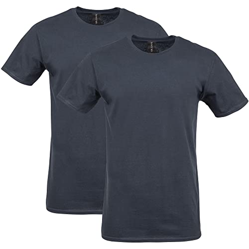 Gildan Adult Softstyle Cotton T-Shirt, Style G64000, Multipack, Black (2-Pack), Medium