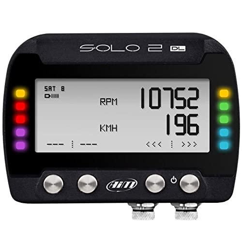 AiM Sportline SOLO2 DL GPS Lap Timer and Dash Logger with OBD2 Data Connection Cable (X47 Series)