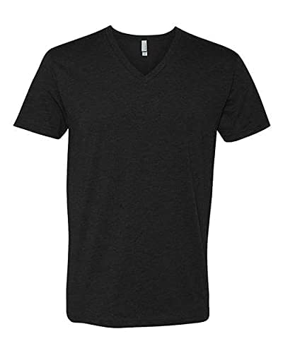 Next Level Apparel Mens Premium CVC V-Neck T-Shirt - 6240, Black, Large