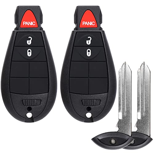 NPAUTO Key Fob Fobik Replacement for Dodge Ram 1500 2013-2021, Ram 2500 3500 4500 5500 2013 2014 2015 2016 2017 2018 Truck Keyless Entry Remote Control Key Fobs (GQ4-53T, 3 Buttons, 433 MHz, 2-Pack)