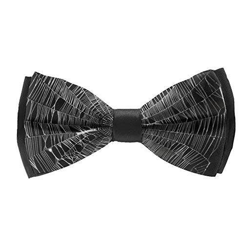 Men's Classic Pre-tied Spider Web Bow Ties, Formal Tuxedo Adjustable Length Bowtie for Wedding Business Christmas Party