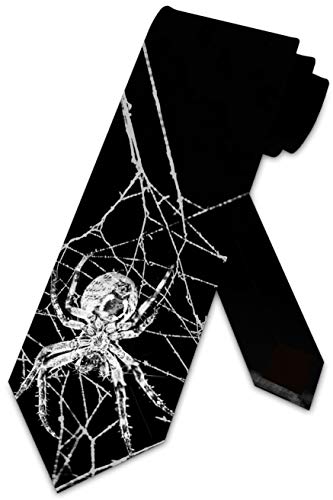 Three Rooker Spider Ties Mens Halloween Creepy Crawler Necktie