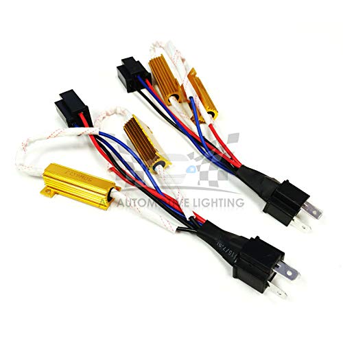 O-NEX LED Resistor Kit H4 (9003 HB2) HID Relay Harness Adapter Anti Flicker Error Decoder Warning Canceller