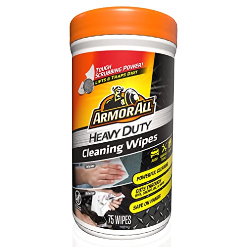 Armor All Heavy Duty Cleaning Wipes, Interior & Exterior Car Cleaning Wipes  75 Count