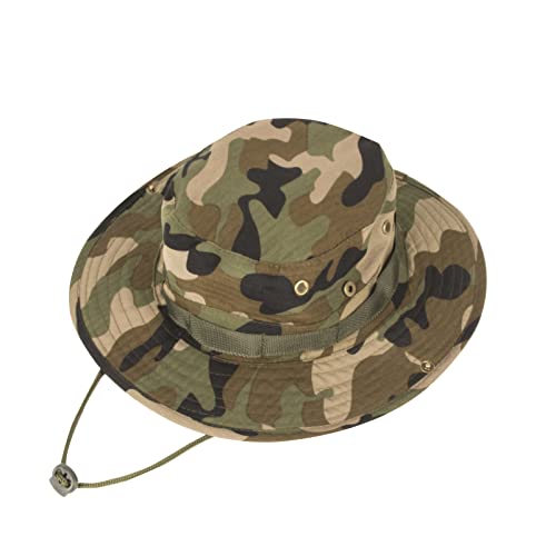 Sun Hats for Men Women Bucket Hat UPF 50+ Boonie Hat Foldable UV Protection Hiking Beach Fishing Summer Safari(1pack-Jungle Camo)