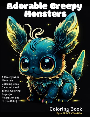 Adorable Creepy Monsters Coloring Book: A Creepy Mini-Monsters Coloring Book for Adults and Teens, Coloring Pages for Relaxation and Stress Relief