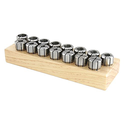 Techniks DA300 Precision Collet Set 14 Piece - 01630-14S (3/64" - 1/4" by 64ths) 1/64" Collapse Range, CNC Tooling SYIC