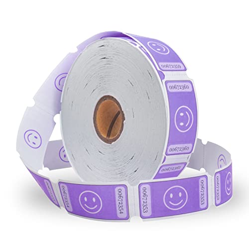 L LIKED Smile Raffle Tickets Roll Each Tickets 1''x2'', for Events, Entry, Class Reward, Fundraiser & Prizes,1000 Tickets/Single Roll -Purple