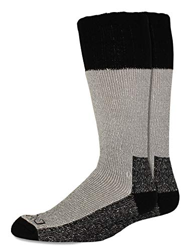 Dickies Men's High Bulk Acrylic Thermal Boot Crew Socks Multipack, Black (2 Pairs), Shoe Size: 6-12
