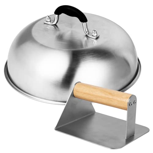 Smash Burger Kit for Blackstone Griddle | Include Press & Cheese Melting Dome