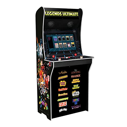 Legends Ultimate Arcade, Full Size Game Machine, Home Arcade, Classic Retro Video Games, Over 300 Licensed Arcade and Console Games, Action Fighting Puzzle Sports & More, WiFi, HDMI, Bluetooth