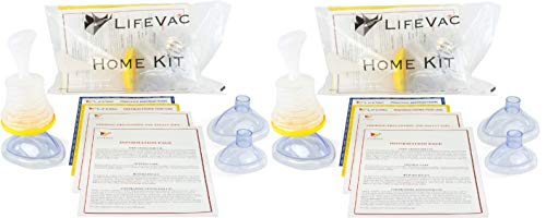 LifeVac Home Kit Pack of 2 - Portable Suction Rescue Device First Aid Kit for Kids and Adults, Portable Airway Suction Device for Children and Adults