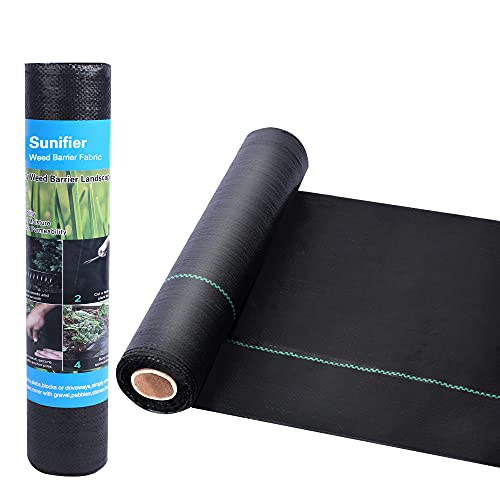 Weed Barrier Landscape Fabric Heavy DutyGarden Fabric Weed BarrierBlack Mulch for Landscaping, Weed Blocker Fabric Garden Bed Cover Garden Supplies (1.3ft x 100ft)