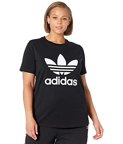 adidas Originals womens Trefoil Tee Shirt, Black, Medium US
