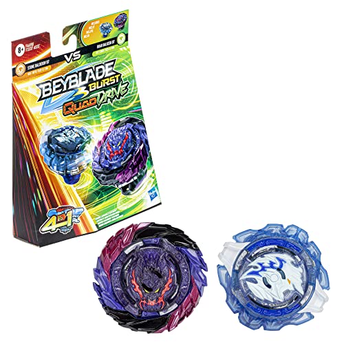 BEYBLADE Burst QuadDrive Roar Balkesh B7 and Stone Balderov B7 Spinning Top Dual Pack - 2 Battling Game Top Toy for Kids Ages 8 and Up