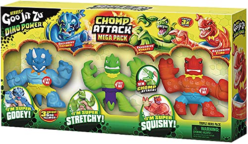 Goo Jit Zu Heroes of Goo Jit Zu Dino Power Mega 3 Pack Chomp Attack, MOY41257