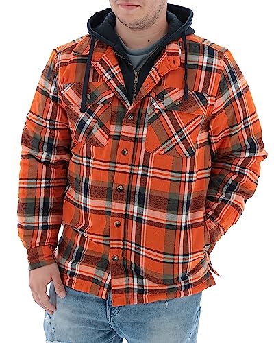 Legendary Whitetails Men's Standard Maplewood Hooded Shirt Jacket, Tomahawk Plaid, Large