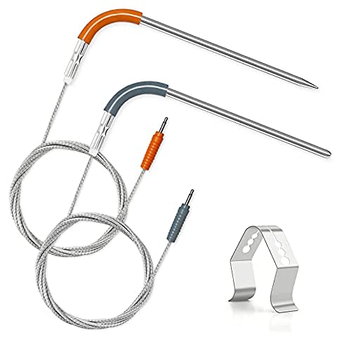 Grill Meat Probe Ambient Probe 2 Pack Temperature Probe Replacement for Weber iGrill 2 iGrill 3 iGrill Mini,Weber iGrill Probe Kit with Probe Holder